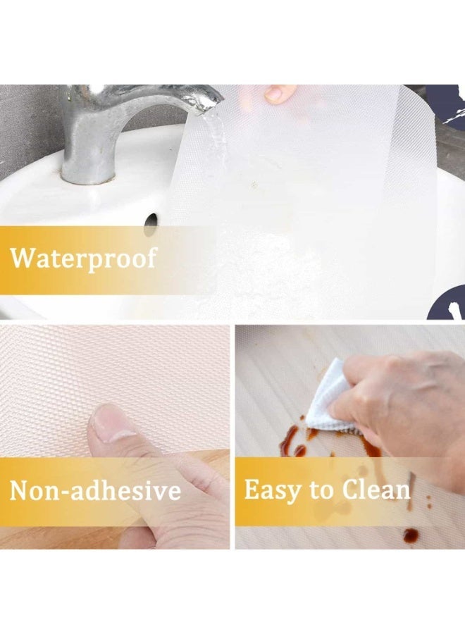 Anmi Non-Slip Stain-Proof PVC Kitchen Liner Roll 45*500cm Waterproof Drawer Shelf Liner Multi-use Dining Table Kitchen Mat - Image 5